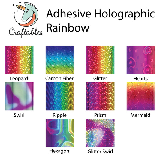 Hot Pink Holographic Iridescent Adhesive Vinyl Rolls By Craftables –  shopcraftables