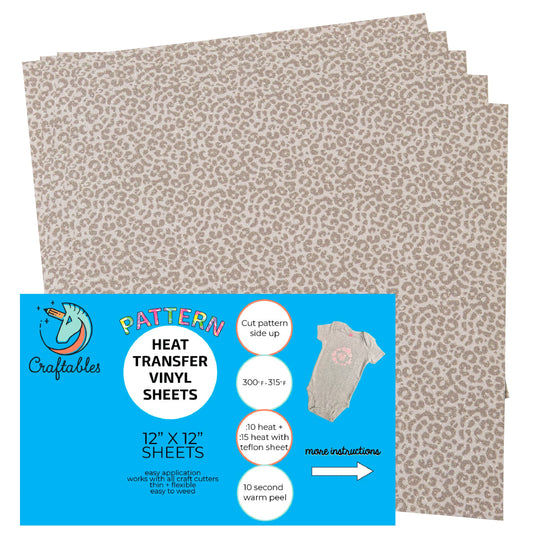 Leopard Printed Pattern Heat Transfer Vinyl Sheets By Craftables –  shopcraftables
