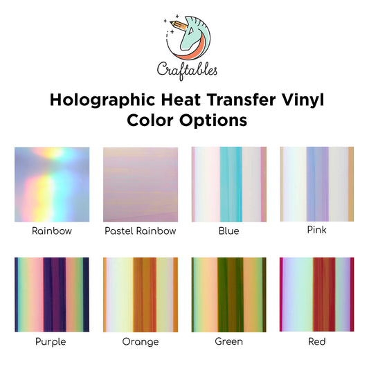 Green Blue Reflective Heat Transfer Vinyl Sheets By Craftables –  shopcraftables