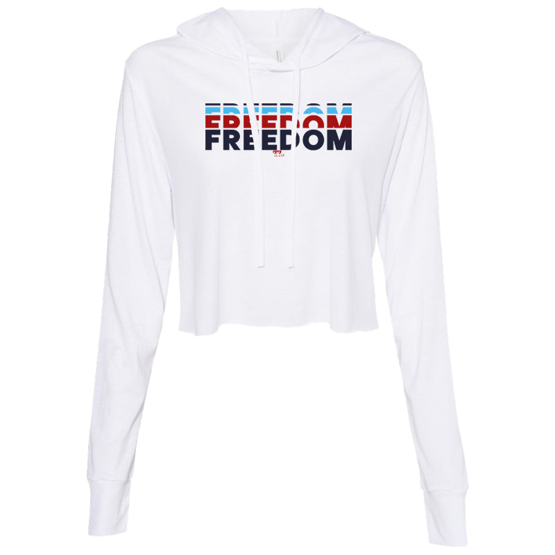 Freedom Retro Women's Thin Cropped Hooded Sweatshirt - Team Tomi product image