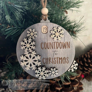 2023 Snowflakes Countdown to Christmas Sliding Ornament - GiantNebula