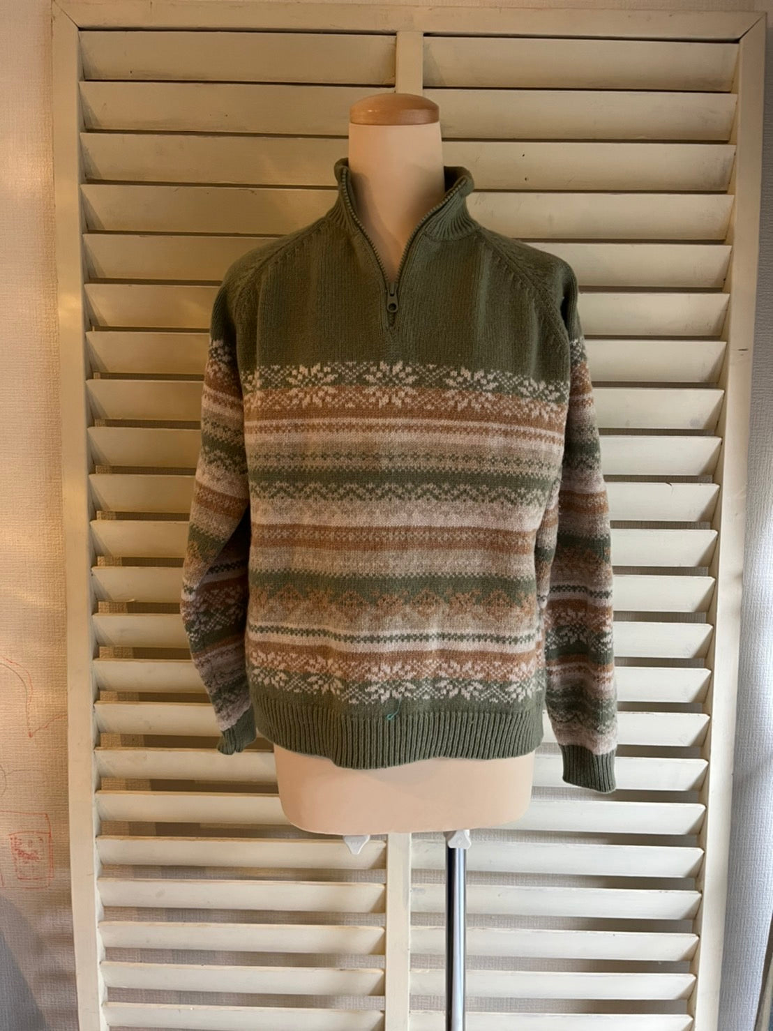 WOOLRICH】USED ウールリッチ ノルディックニット 肉厚 セーター