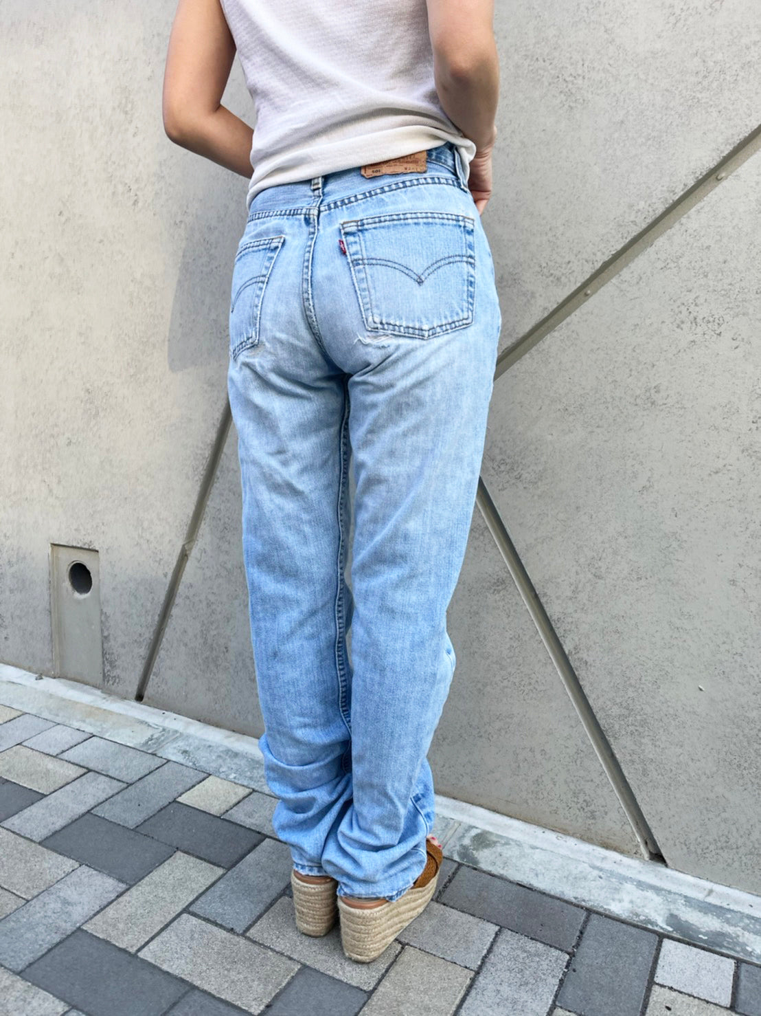 00's EURO Levis 501 ユーロリーバイス ダメージ デニムパンツ ポーランド製(W28 L34)