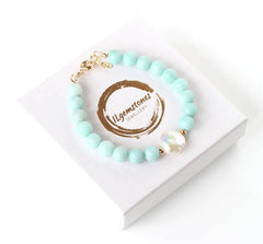 Amazonite Gold Bracelet