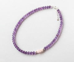 Amethyst Silver Necklace