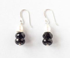 Black Onyx Pearl Earrings