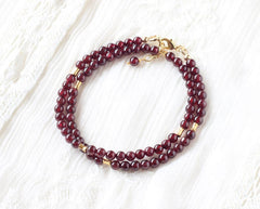 Garnet Double Bracelet