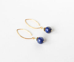 Lapis Lazuli Gold Earrings