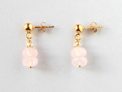 Rose Quartz Studs