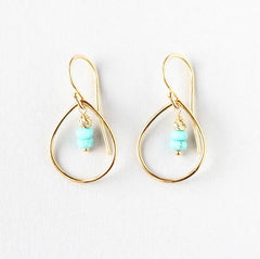 turquoise hoop earrings