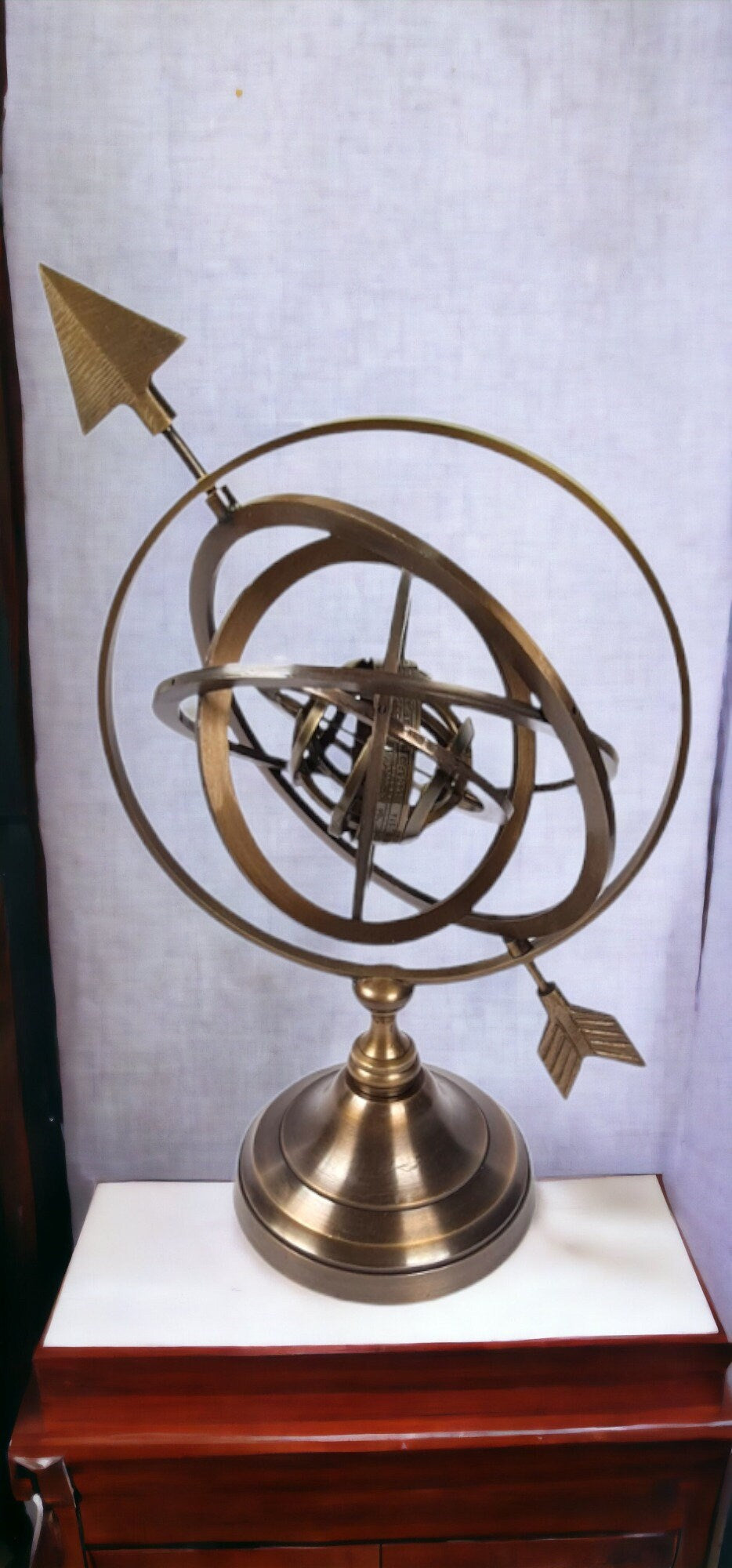 Celestial Armillary Sphere - Vintage Astronomy Decor, Educational Tool, Antique-Style Celestial Navigation, Zodiac Signs, Astronomer Gift