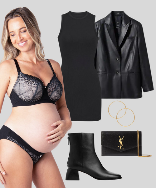 HOTMILK TEMPTATION MATERNITY AND NURSING BRA WITH MAMA STYLE OUTFIT SUGGESTION