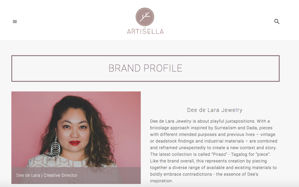 Artisella Profile Dee de Lara 1