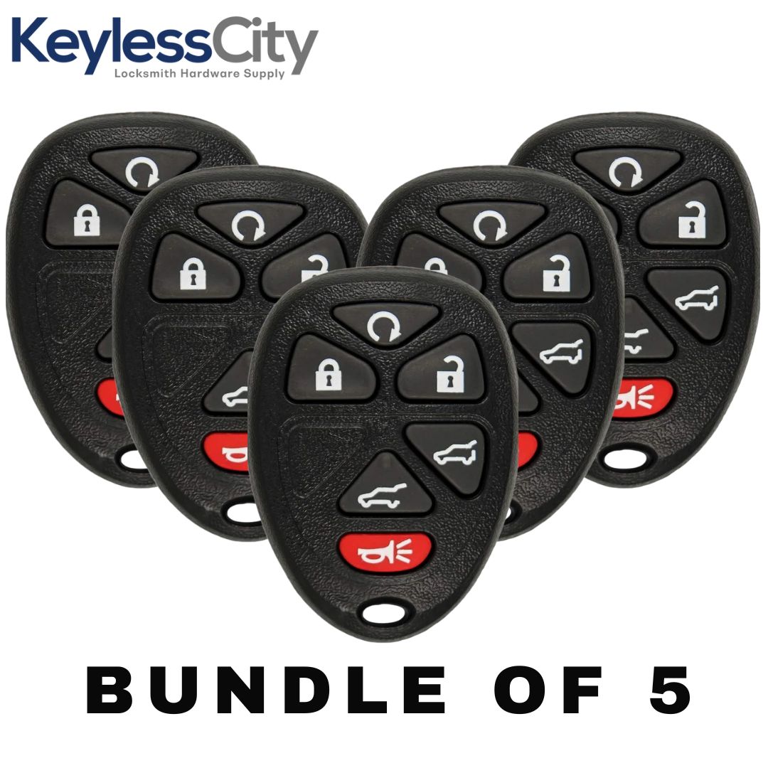 5 X 2007-2014 GM / 6-Button Keyless Entry Remote / PN: 15913427 / OUC60270 / (AFTERMARKET) (BUNDLE OF 5)