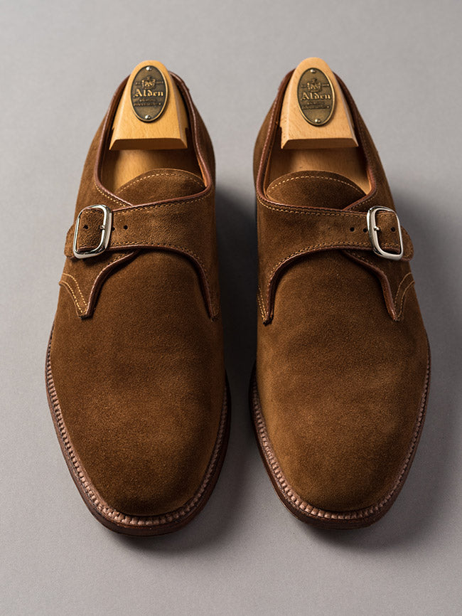 suede monk strap