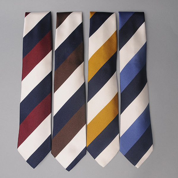 Drake's Three Color Bar Stripe Ties