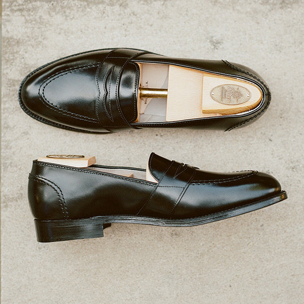 Alden Black Plain Toe Slip On– Harrison Limited