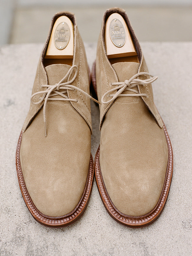 tan suede chukka