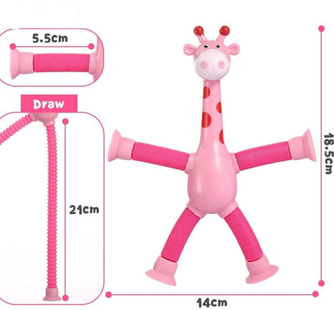 A imagem mostra medidas da giraesticas girafas divertidas