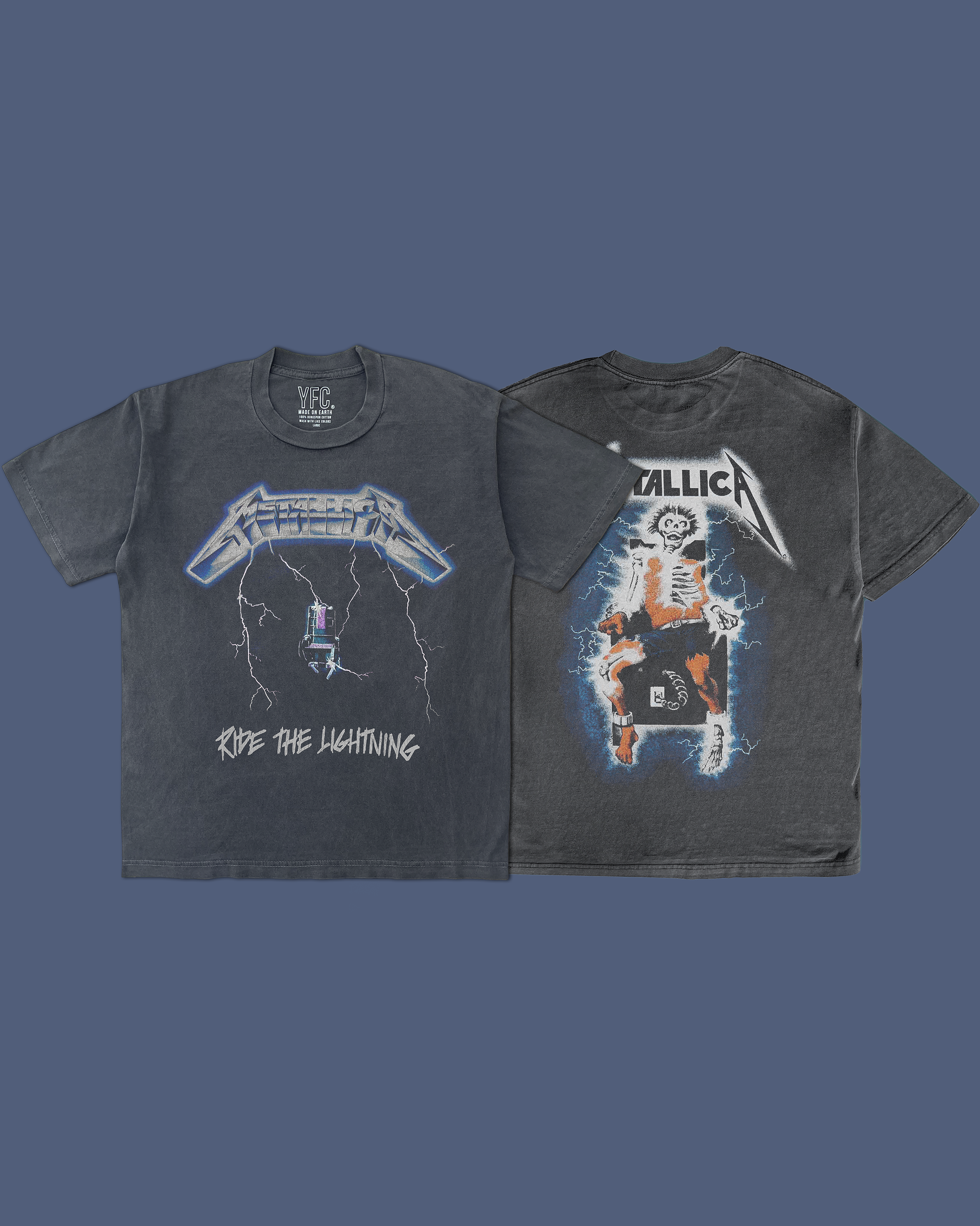Metallica the Lightning Back Vintage Wash T-Shirt NOVOLOSANGELES