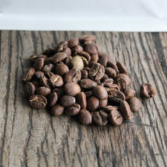 filter light roast coffee beans on bench