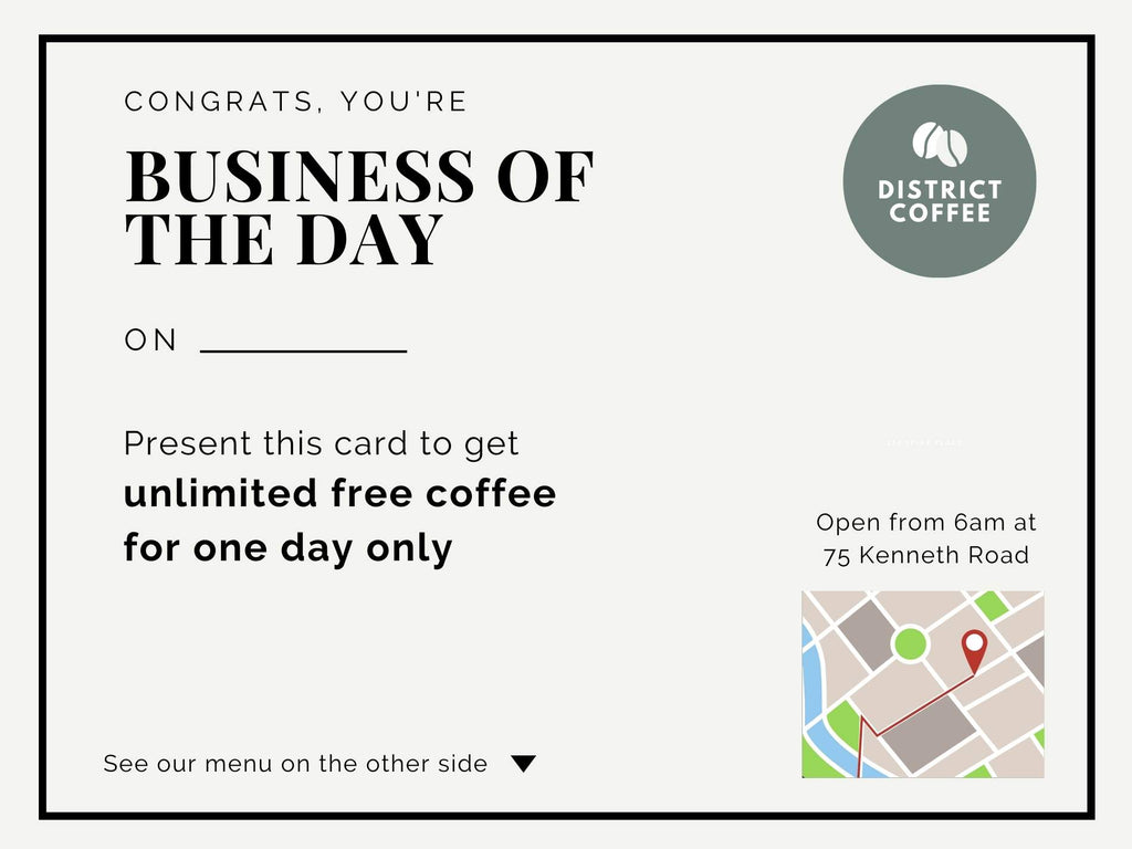 business of the day certificate