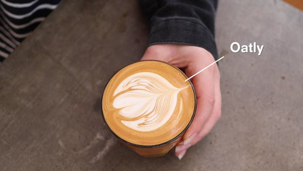 Oatly milk texture in latte