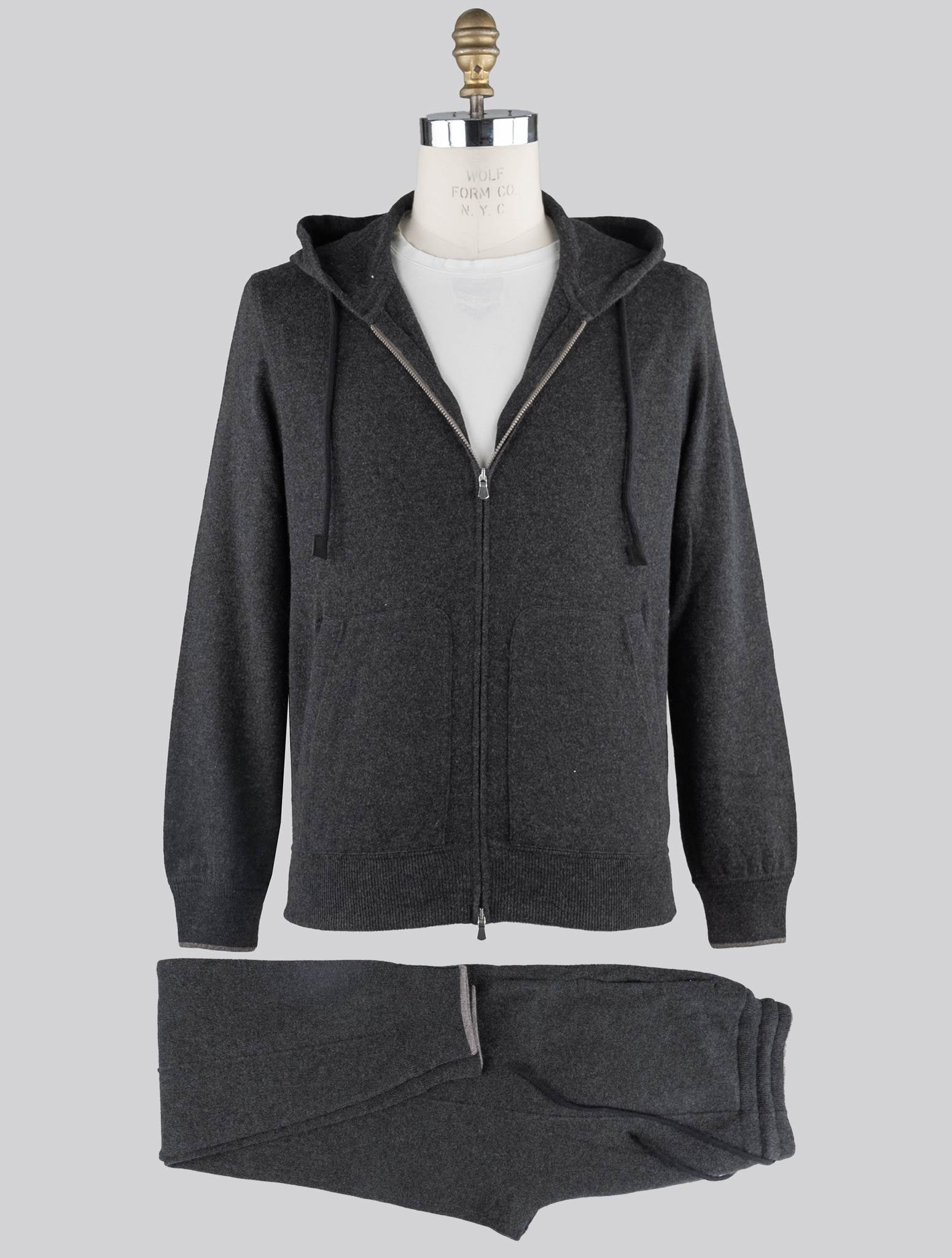 Gran Sasso Dark Gray Cashmere Tracksuits