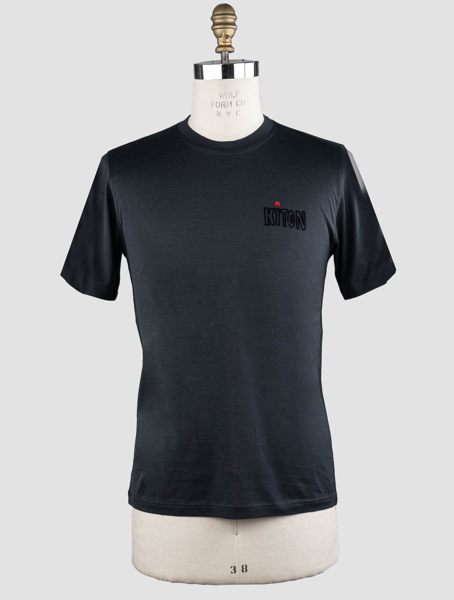 Kiton Black Cotton T-Shirt