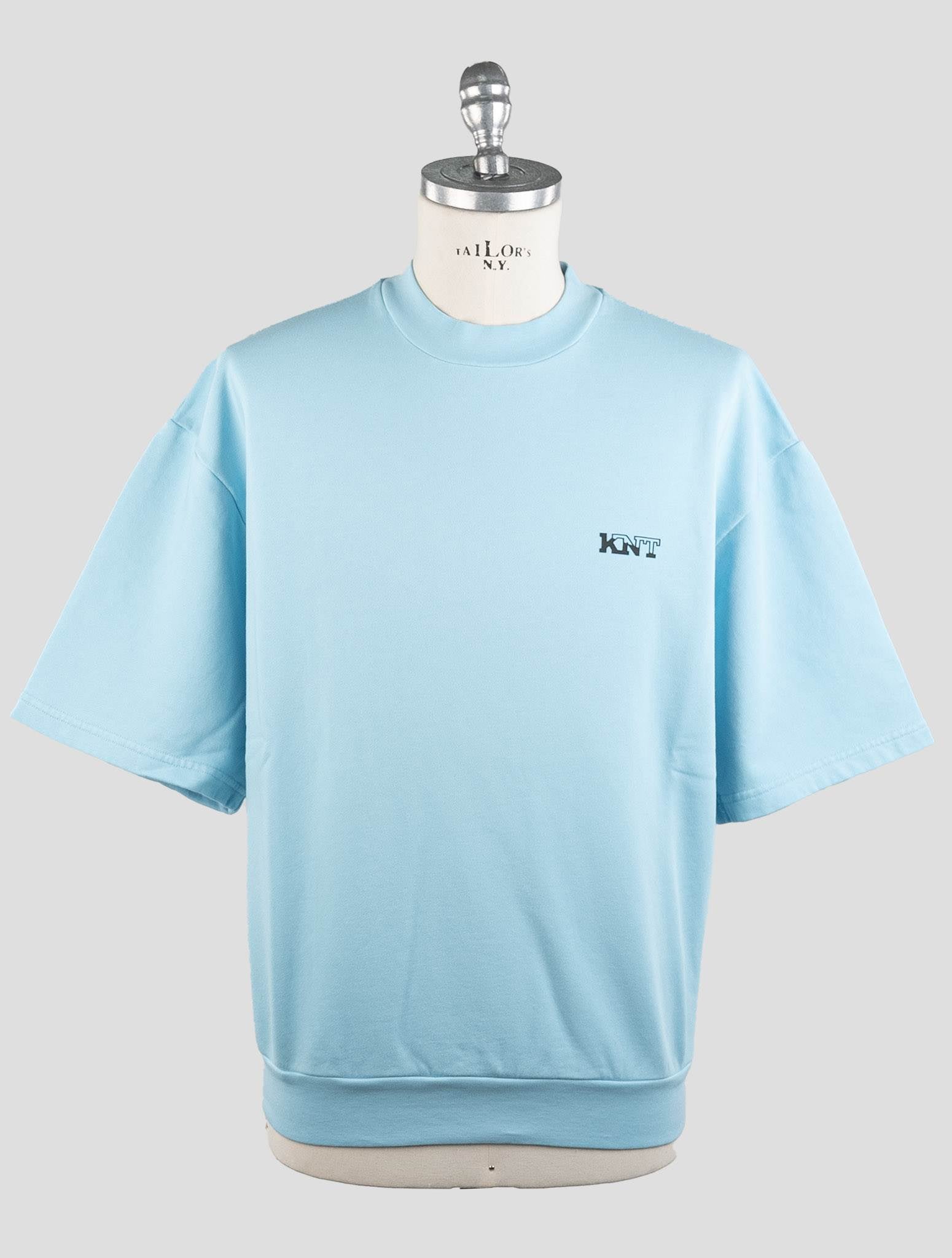 KNT Kiton Light Blue Cotton T-Shirt