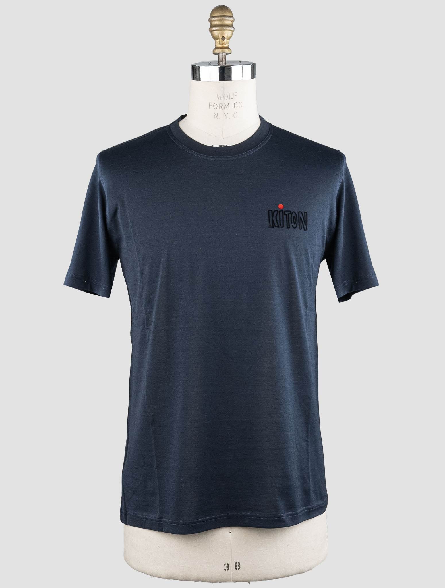 Kiton Blue Navy Cotton T-Shirt