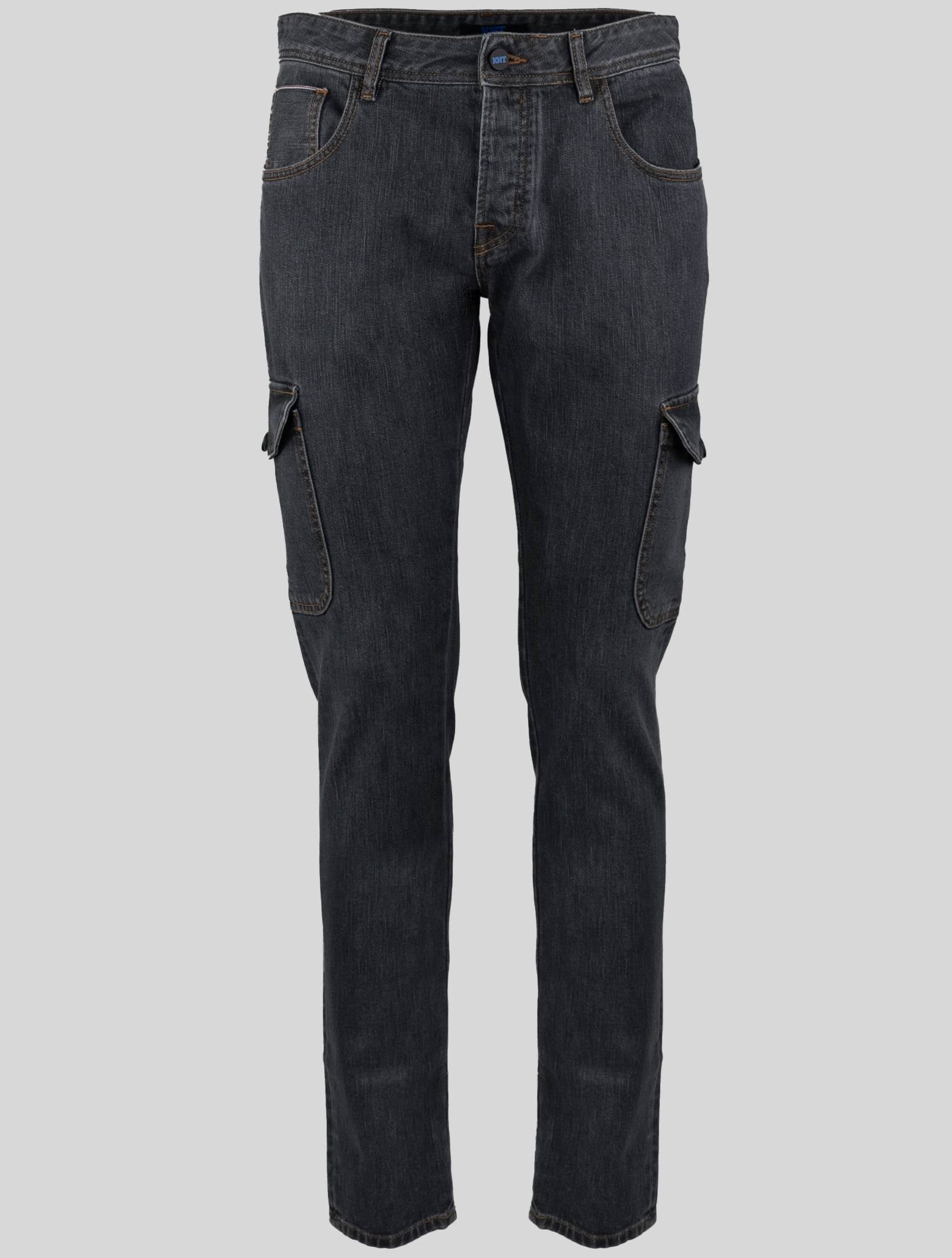 KNT Kiton Gray Cotton Pe Jeans Cargo