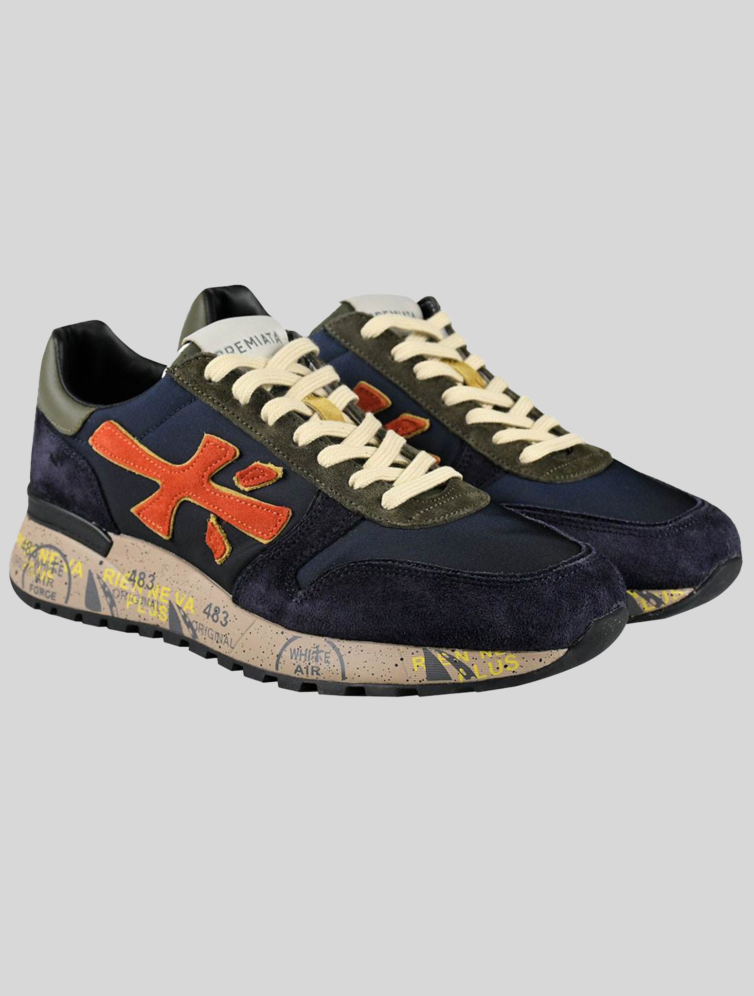 Premiata Multicolor Leather Suede PA Sneakers Mick1