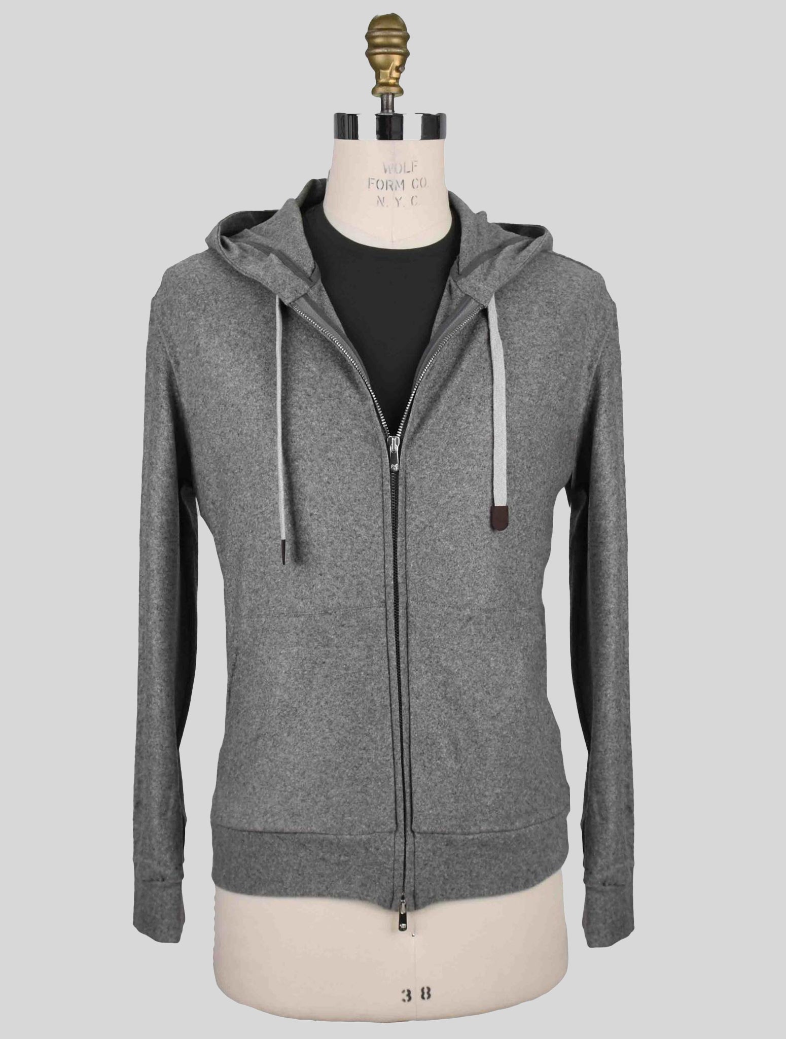 Marco Pescarolo Gray Cashmere EA Full Zip Sweater