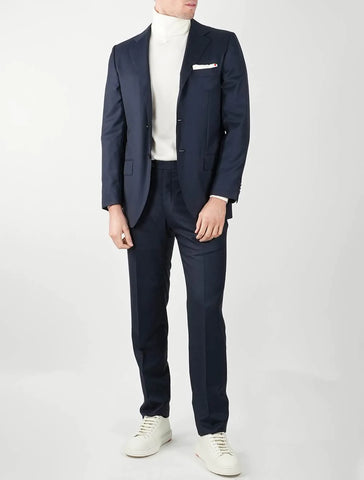 Kiton Blue Suit Cashmere and cool