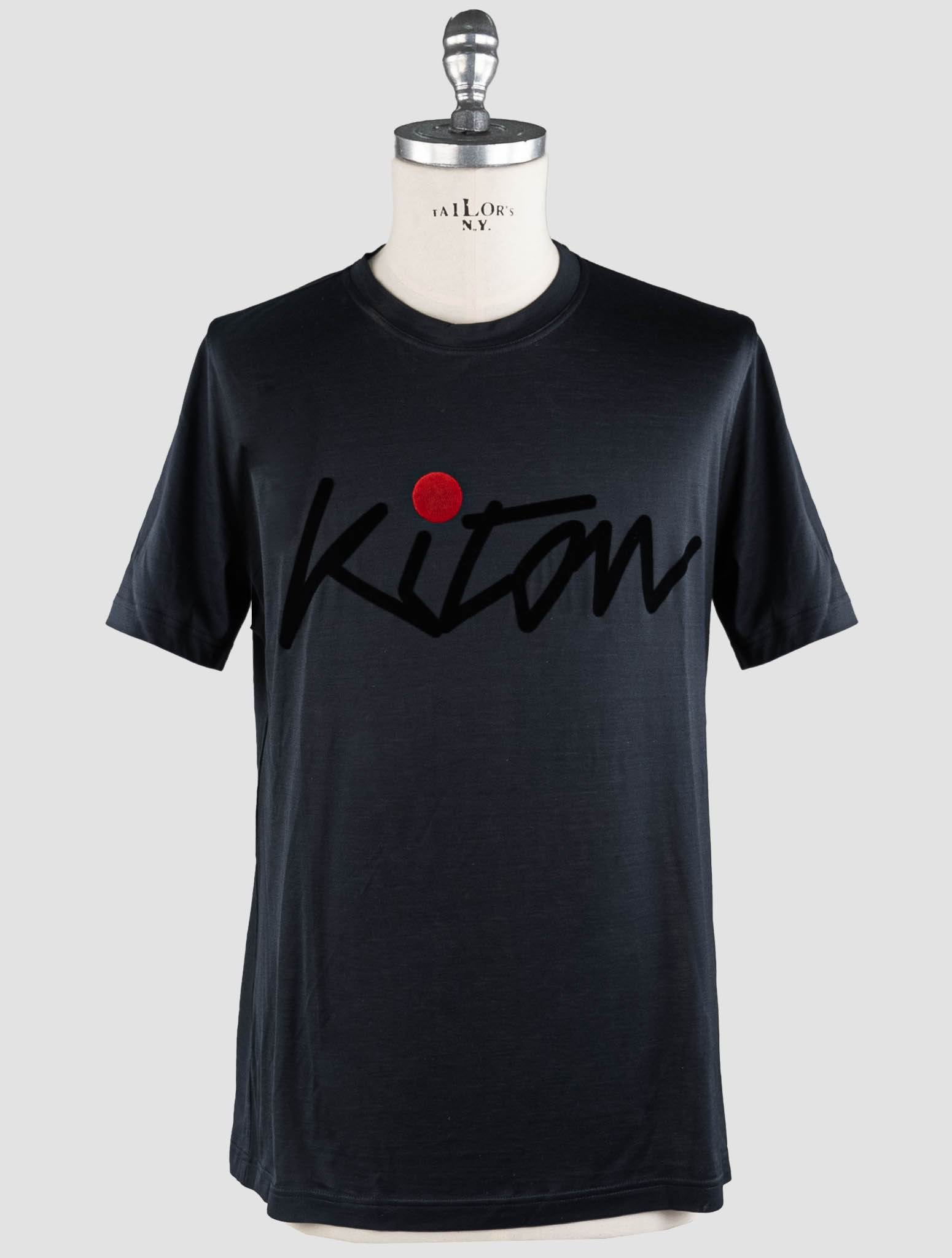 Kiton Black Cotton T-Shirt