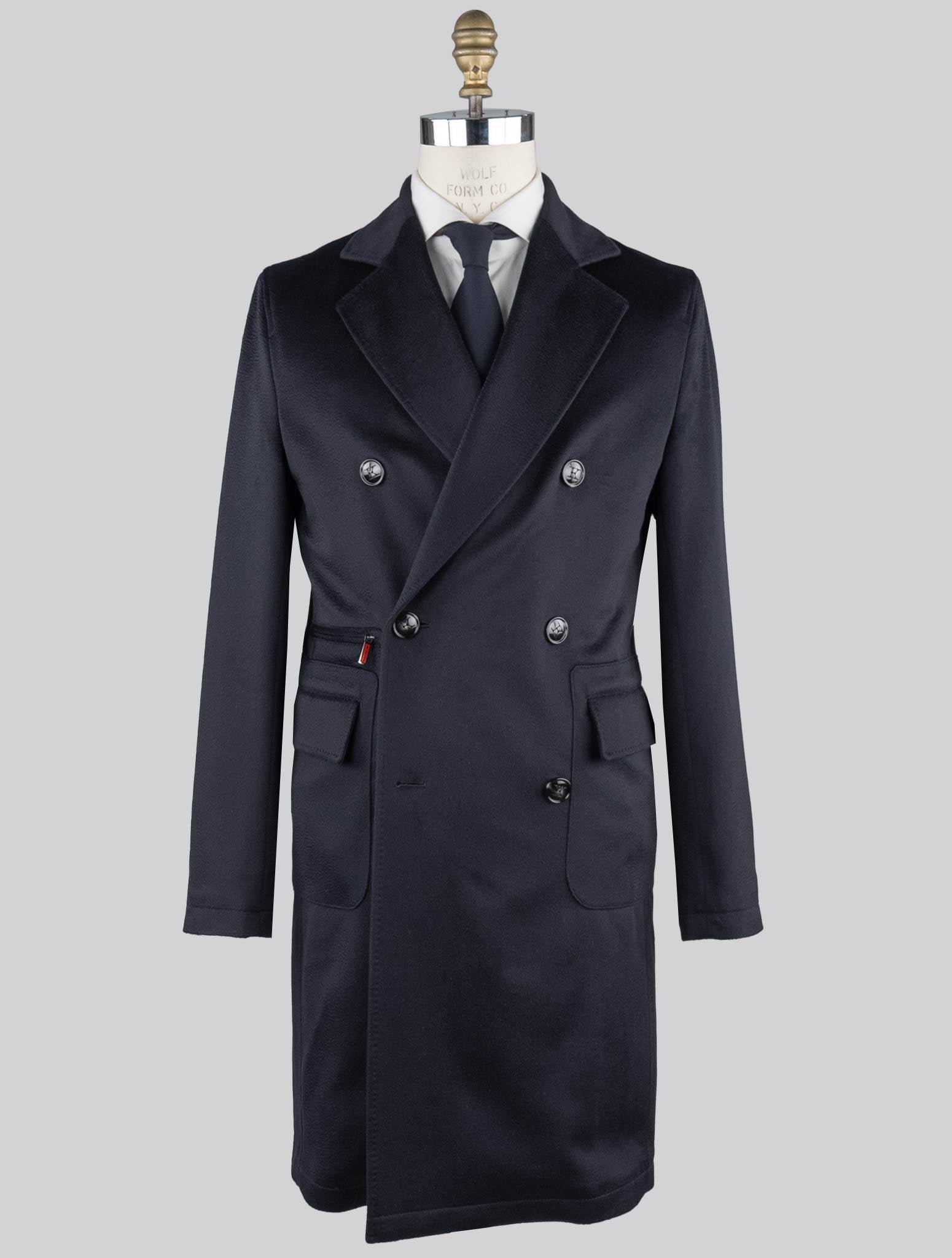 Kiton Blue Guanaco Argentina Overcoat