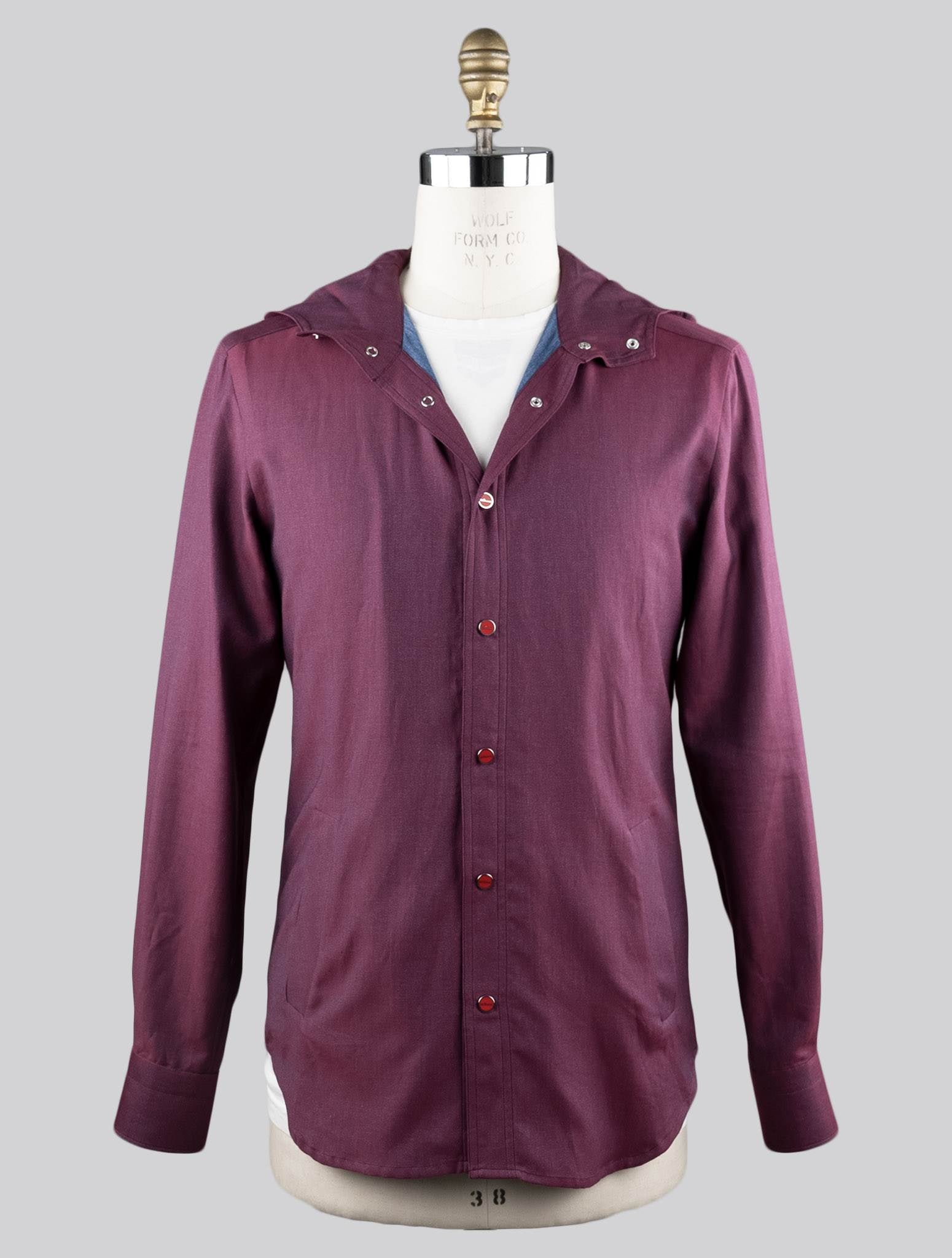 Kiton Purple Cotton Overshirt Mariano