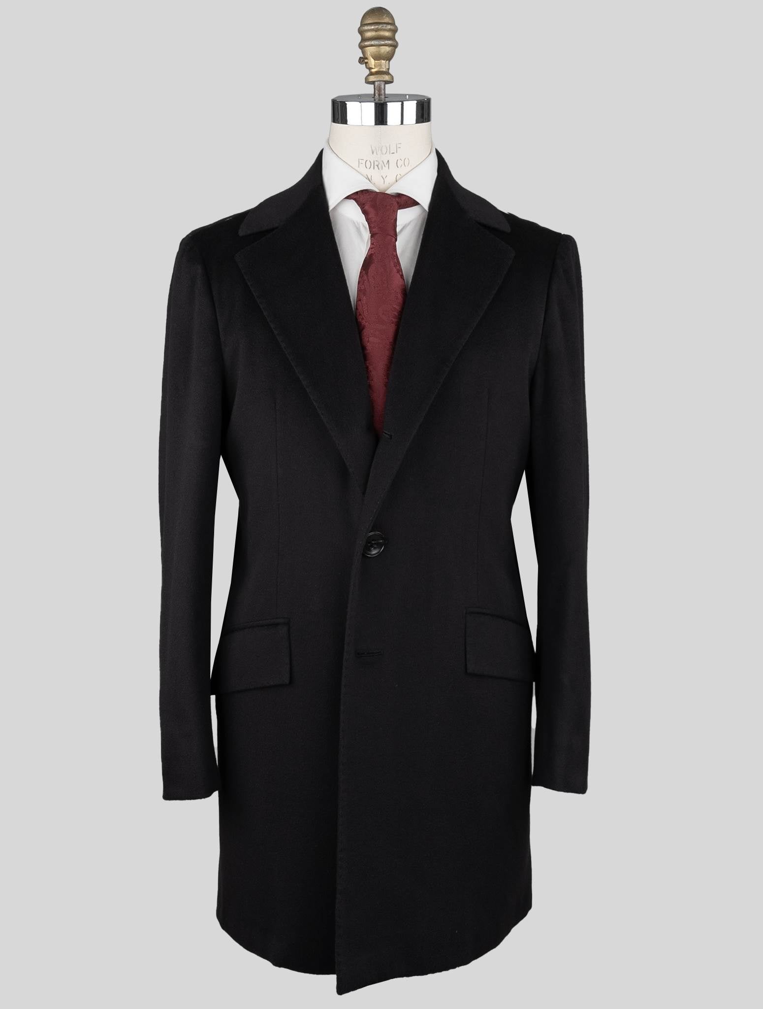 Kiton Black Vicuña Overcoat