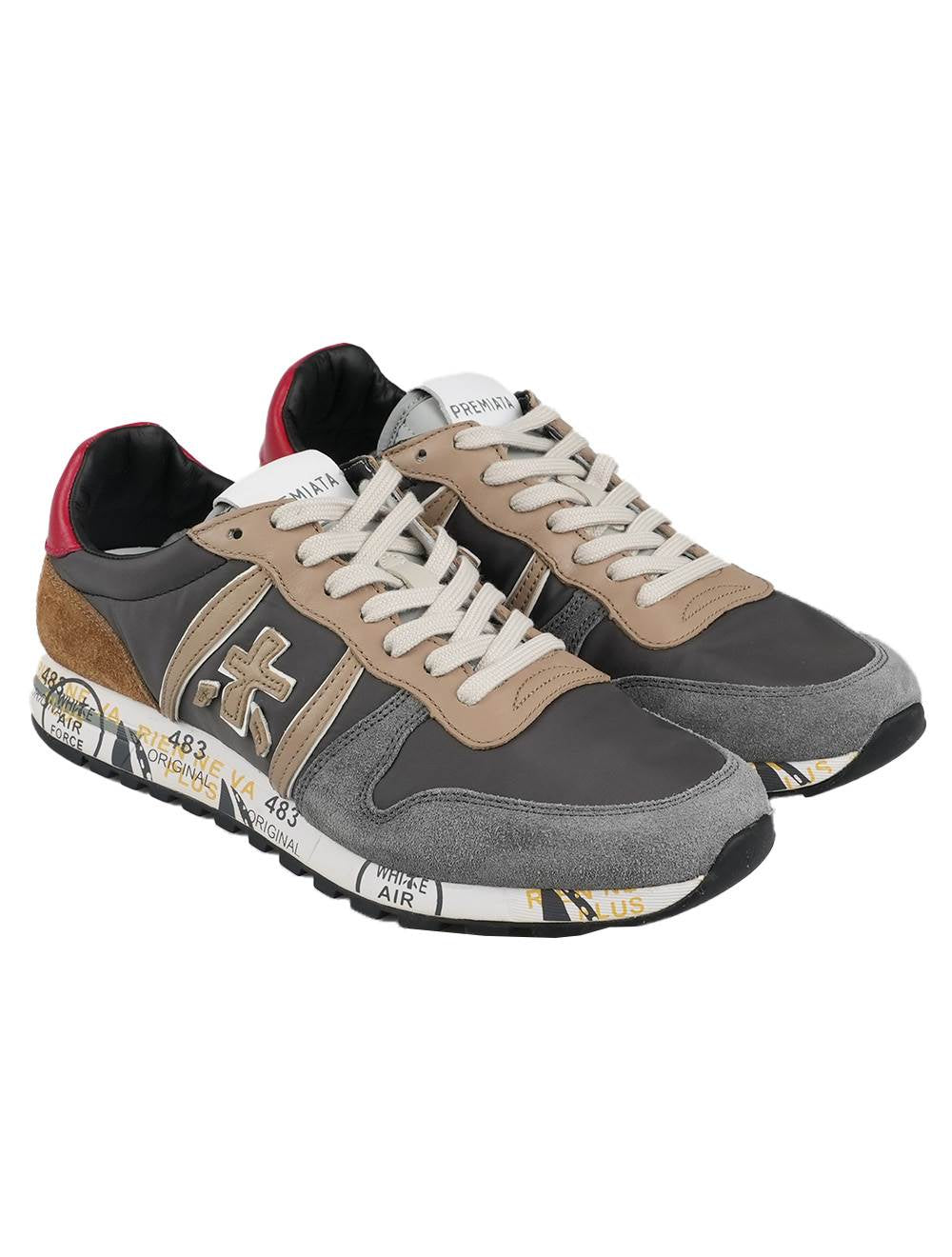 Premiata Multicolor Leather Suede PA Sneakers Eric