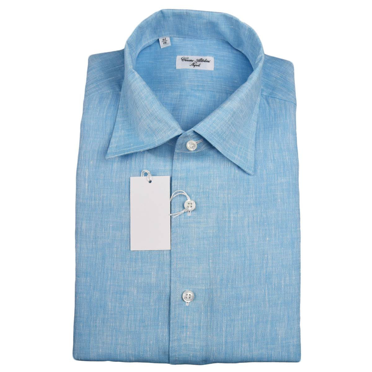 Cesare Attolini Light Blue Linen Shirt