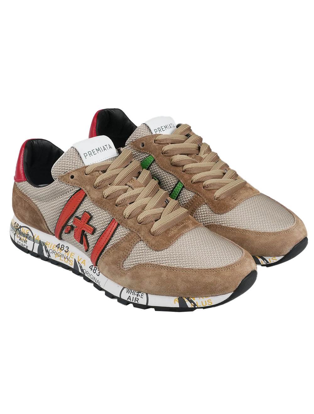 Premiata Multicolor Leather Suede PA Sneakers Eric