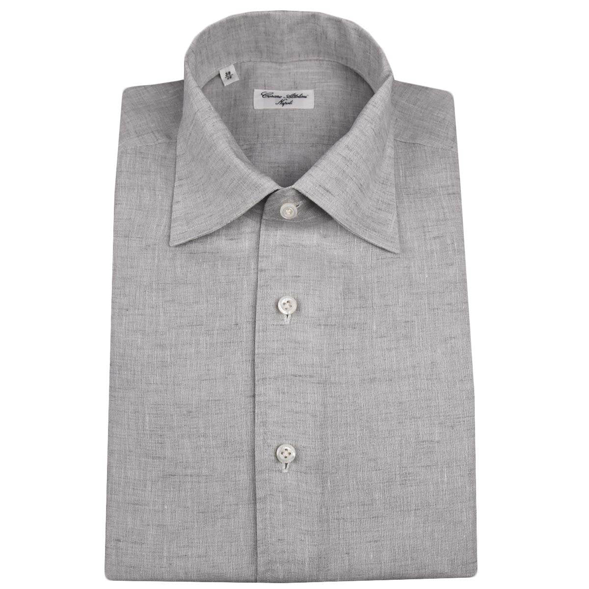 Cesare Attolini Gray Linen Shirt