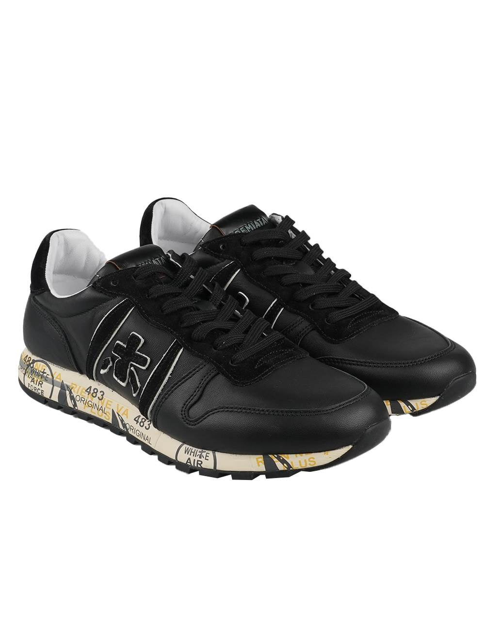 Premiata Black Leather Sneakers Eric