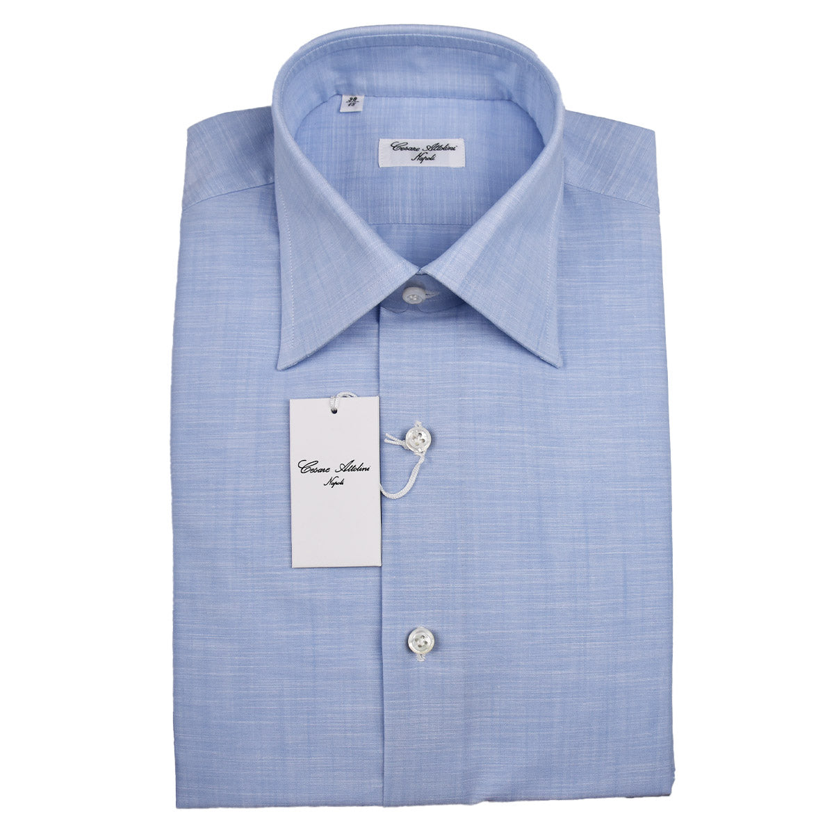 Cesare Attolini Light Blue Linen Shirt