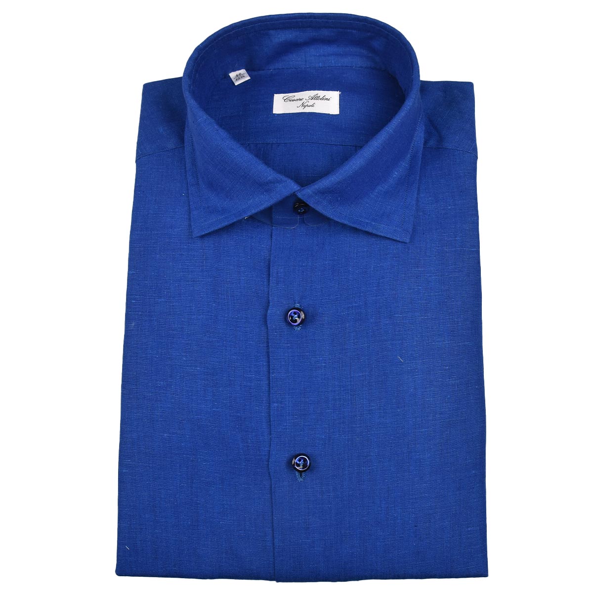 Cesare Attolini Blue Linen Shirt