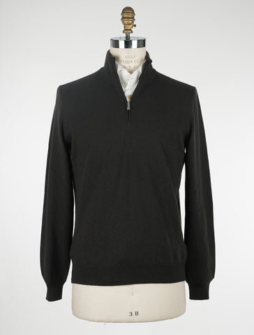 Gran Sasso Black Sweater half zip