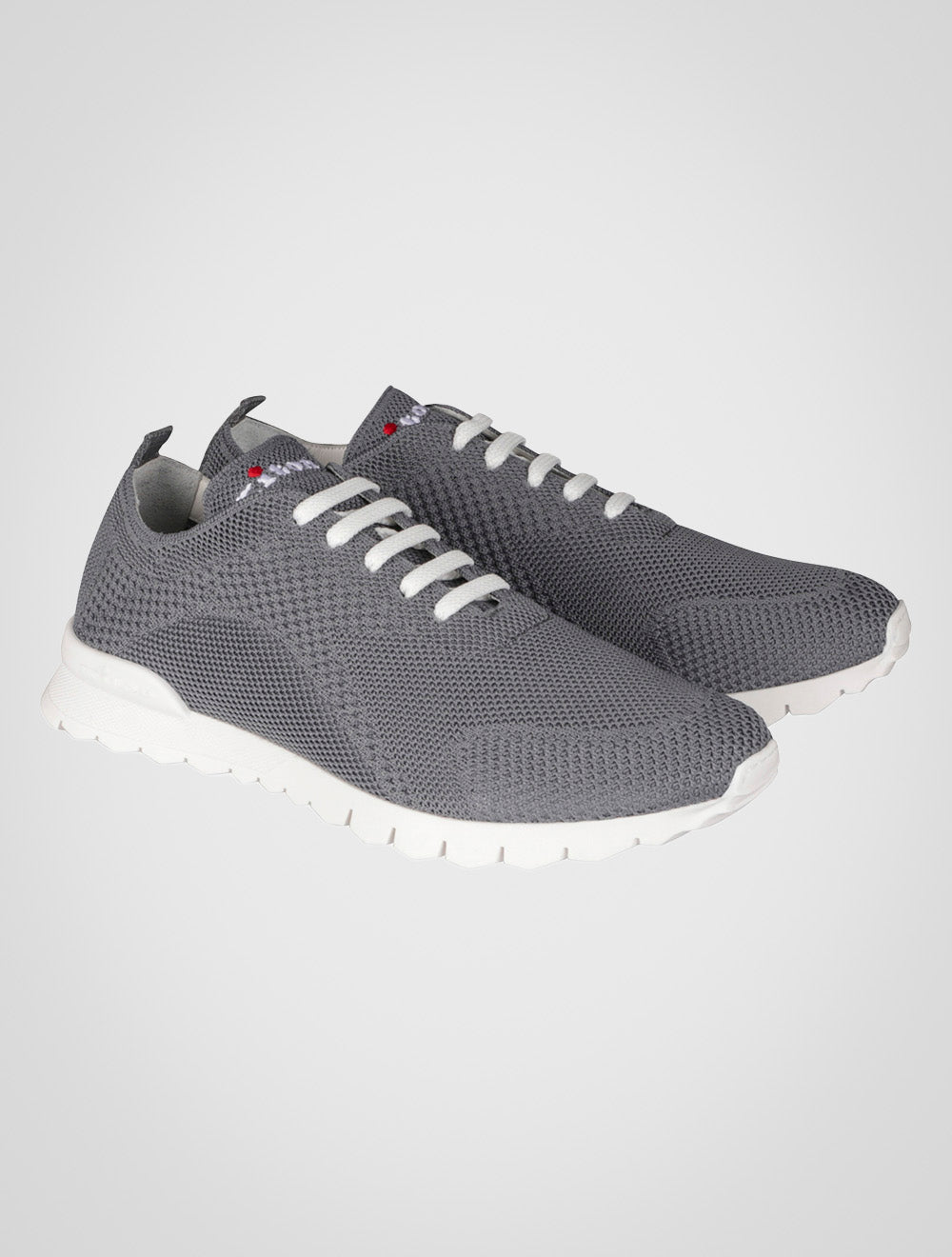 Kiton Gray Cotton EA Sneakers