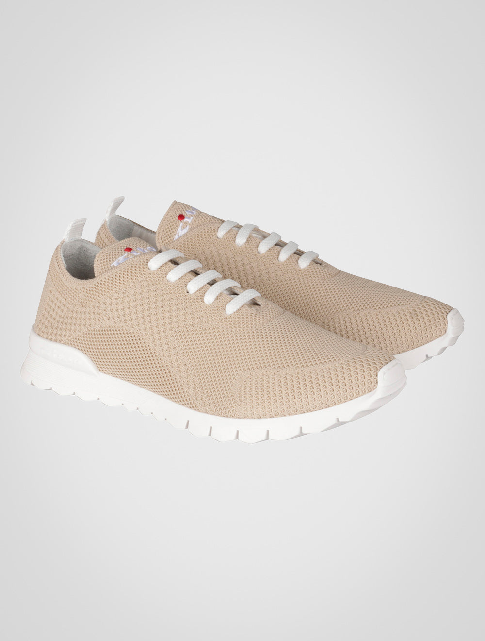 Kiton Beige Cotton EA Sneakers