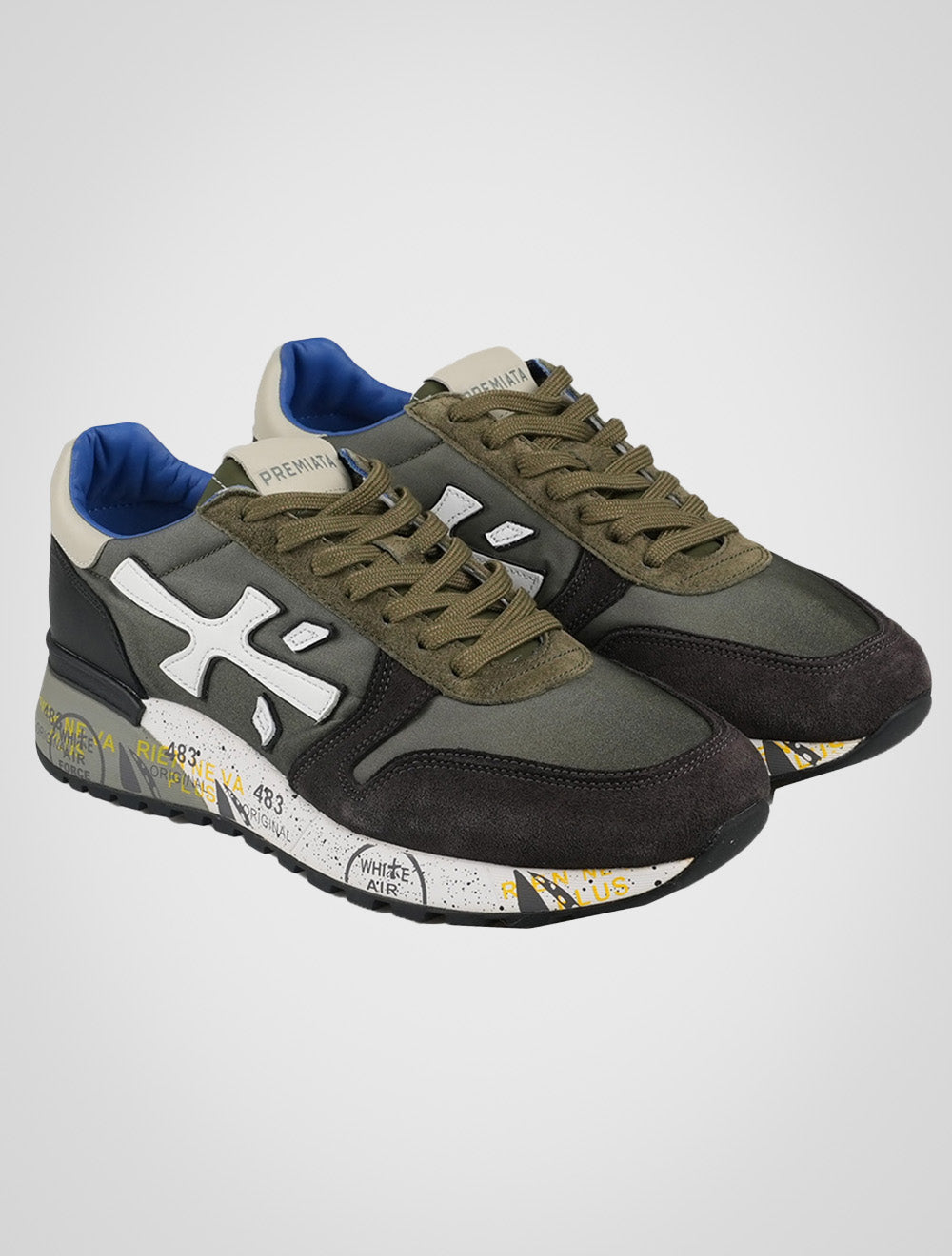 Premiata Multicolor Leather Suede PA Sneakers Mick